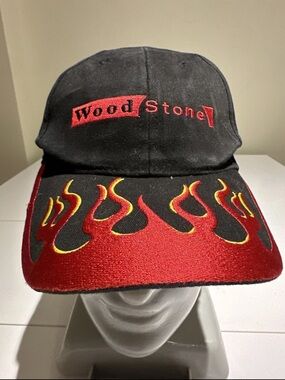 Black & Red Flame Baseball Cap